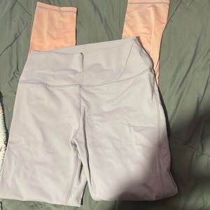 Til You Collapse Purple and Pink/Salmon Leggings- Size Medium